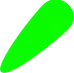 Green top-right ray