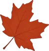 Top Right Small Red Maple Leaf